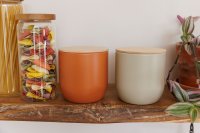 KitchenCraft Idilica Storage Canister 1lt - Putty