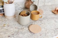 KitchenCraft Idilica Storage Canister 1lt - Putty