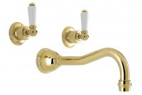 Perrin & Rowe 3Hole Wall Mounted Bath Filler with Lever Handles (3780)