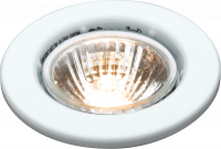 Knightsbridge IP20 50W GU10 White Recessed Fixed Downlight (DGZ10W)