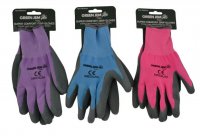 Green Jem Super Comfort Grip Gloves -Med - Assorted