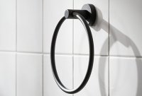 Miller Bond Black Towel Ring