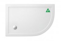 Zamori 1200 x 800mm Anti-Slip Right Hand Offset Quadrant Shower Tray