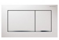 Geberit Omega 30 White/Gloss Chrome/White Dual Flush Plate 