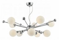 Dar Ursa 10 Light Pendant Polished Chrome/ Opal