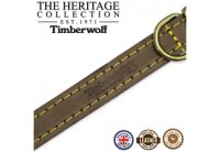 Ancol Timberwolf Leather Collar Sable 20-26cm Size 1