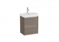 Roca Ona Unik Compact 500mm Basin & Dark Elm Unit (2 Drawers)
