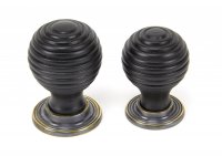 Ebony and AB Beehive Cabinet Knob 35mm