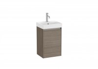 Roca Ona Unik Compact 400mm Basin & Dark Elm Unit (1 Drawer)