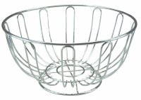 Apollo Housewares Chrome Fruit Bowl Round 24cm x 12cm