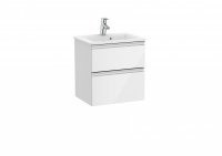 Roca The Gap Compact Gloss White 500mm 2 Drawer Vanity Unit with Basin