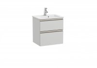 Roca The Gap Compact Arctic Grey 500mm 2 Drawer Vanity Unit with Basin