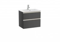 Roca The Gap Compact Anthracite Grey 600mm 2 Drawer Vanity Unit with Basin