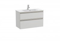 Roca The Gap Compact Arctic Grey 800mm 2 Drawer Vanity Unit with Basin