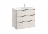 Roca The Gap Nordic Ash 800mm 3 Drawer Vanity Unit with Right Handed Basin