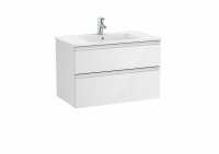 Roca The Gap Gloss White 800mm 2 Drawer Vanity Unit with Basin