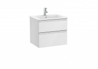 Roca The Gap Gloss White 600mm 2 Drawer Vanity Unit with Basin