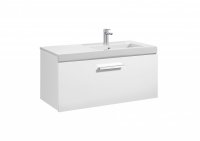 Roca Prisma Gloss White 900mm Basin & Unit with 1 Drawer - Right Hand