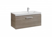 Roca Prisma Textured Ash 900mm Basin & Unit with 1 Drawer - Right Hand