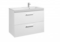 Roca Prisma Gloss White 900mm Basin & Unit with 2 Drawers - Right Hand