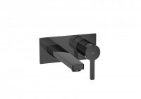 Roca Naia Wall-Mounted Basin Mixer - Titanium Black