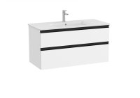 Roca The Gap Matt White 1000mm 2 Drawer Vanity Unit with Basin