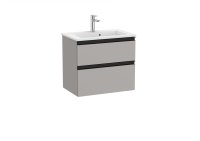 Roca The Gap Compact Matt Grey 600mm 2 Drawer Vanity Unit with Basin