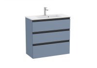 Roca The Gap Compact Matt Blue 800mm 3 Drawer Vanity Unit with Basin