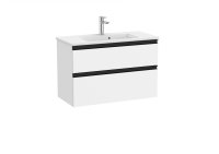 Roca The Gap Compact Matt White 800mm 2 Drawer Vanity Unit with Basin