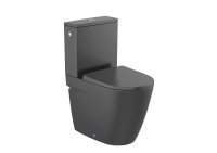 Roca Ona Compact Close Coupled Back-to-Wall Rimless Toilet - Matt Black