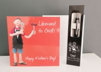 Father's Day Card & Pen Gift - Licensed to Grill King of the BBQ