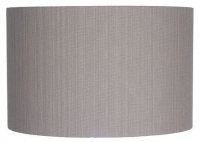 pacific lifestyle 35cm grey double lined linen drum shade