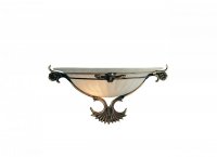 Searchlight 1 Light Antique Brass/Glass Wall Bracket