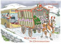 Christmas Card - Dad - Gypsy Caravan - Funny - Gift Envy
