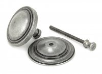Pewter Art Deco Centre Door Knob