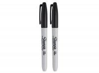 Sharpie Fine Tip Permanent Marker Black (Pack 2)