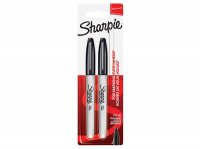 Sharpie Fine Tip Permanent Marker Black (Pack 2)