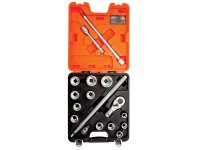 Bahco SLX17 Socket Set of 17 Metric 3/4in Drive