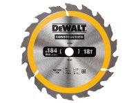 DeWalt Portable Construction Circular Saw Blade 184 x 16mm x 18T