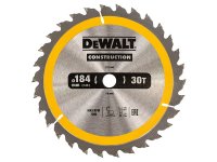 DeWalt Portable Construction Circular Saw Blade 184 x 16mm x 30T