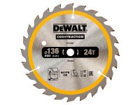 DeWalt Cordless Construction Trim Saw Blade 136 x 10mm x 24T
