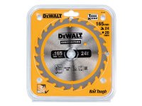 DeWalt Cordless Construction Trim Saw Blade 165 x 20mm x 24T