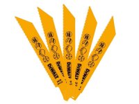 DeWalt Bi-Metal Reciprocating Blade for Plastic & Pipes 152mm( Pack 5)