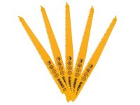 DeWalt Bi-Metal Reciprocating Blade for Wood with Nails 228mm (Pack 5)