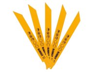 DeWalt Bi-Metal Reciprocating Blade for Metal 203mm x 18 TPI (Pack 5)