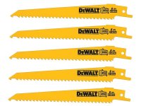 DeWalt Bi-Metal Reciprocating Blade for Wood with Nails 152mm (Pack 5)
