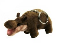 Soft Toy Hippo Keyring by Hansa (10cm) 5509