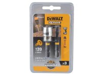 DeWalt Impact Torsion Bits TX0 x 50mm (x2) and Magnetic Screwlock Sleeve