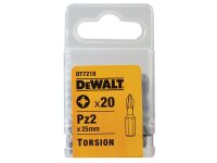 DeWalt DT7218 Torsion Bits PZ2 x 25mm (Pack 20)