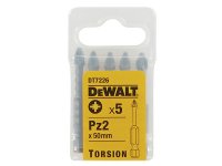 DeWalt DT7226 Torsion Bits PZ2 x 50mm (Pack 5)